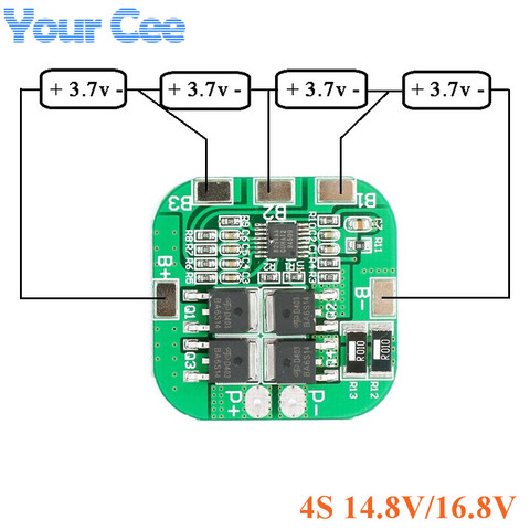 4S 14.8V 16.8V Protection Board  Li-ion Lithium Battery 18650 Charger PCB BMS PCM Charging Board 10A ► Photo 1/5