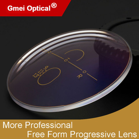 1.56 Photochromic Free Form Progressive Optical Multifocal Prescription Lenses Fast and Deep Color Change Performance ► Photo 1/6