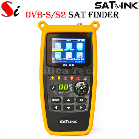 Original New Satlink WS-6933 DVB-S2 FTA C&KU Band Digital Satellite Finder Meter with Compass, FlashLight ► Photo 1/6