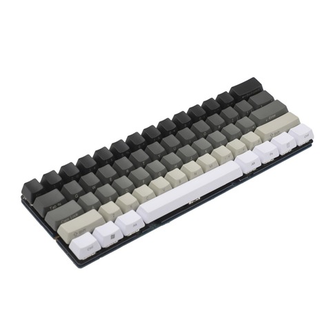 YMDK White Gray Black Mixed 87 61 Key Side Print Blank Keyset Thick PBT OEM Profile Keycaps For MX TKL Mechanical Keyboard ► Photo 1/6