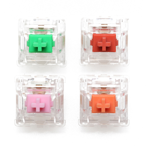 EVERGLIDE SWITCH Sakura Pink Jade Green Coral Red Amber Oran mx stem with transparent clear housing For Mechanical keyboard 5pin ► Photo 1/6