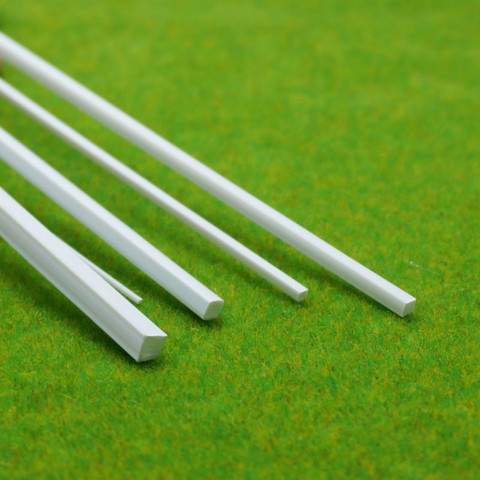 100pcs 0.5mm 1.0mm 1.5mm 2mm ABS Square Plastic Rod 50cm Length Scale Model Plastic Round Building Material Rod ► Photo 1/6