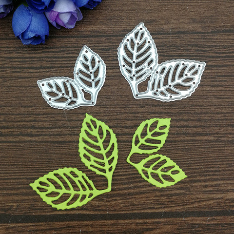 2pcs leaf decoration Metal Cutting Dies Stencil Scrapbooking Photo Album Card Paper Embossing Craft DIY ► Photo 1/4