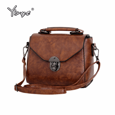 YBYT brand 2022 new vintage casual women PU leather small package female simple handbags ladies shoulder messenger crossbody bag ► Photo 1/6