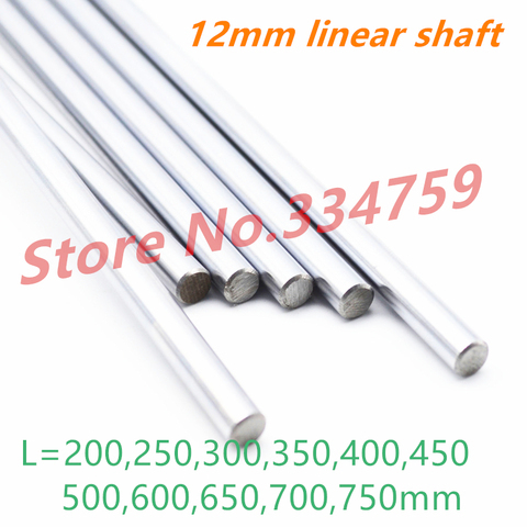 12mm linear shaft 200 250 300 350 400 450 500 600 700 750 mm Chromed Hardened Rod Linear Motion Shaft cnc parts 3d printer parts ► Photo 1/1