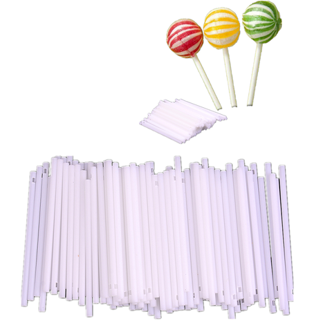 100pcs/pack Safe Plastic Lollipop Stick Cake Pop Sticks For Chocolate Sugar Candy Lollipop DIY Mold Tool ► Photo 1/6