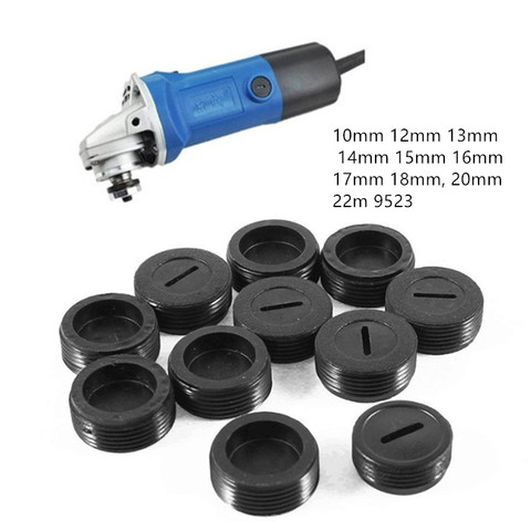 10pc Power tool parts carbon brush cover 10-22mm Round rubber Nut stopper Holder Caps Case Angle Grinder Universal accessories ► Photo 1/6