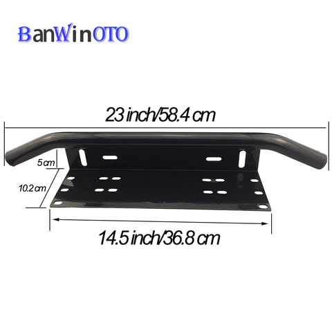 Bull Bar Front Bumper License Plate Log Light Mount Bracket SUV Lamp Holder Off Road LED Light Bar Universal Aluminum PZK001 ► Photo 1/6