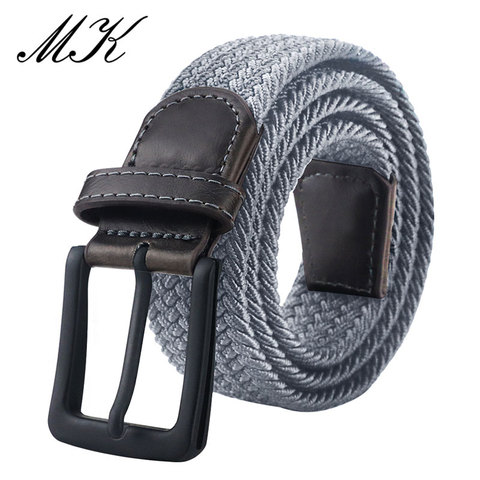 MaiKun Canvas Belts for Men Fashion Metal Pin Buckle Military Tactical Strap Male Elastic Belt for Pants Jeans ► Photo 1/6