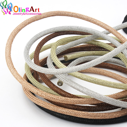 OLINGART 1M/lot 6.0mm Mesh metal colorful wire Plastic hollow tube Put on the wire to fix shape DIY Bracelet jewelry making ► Photo 1/6