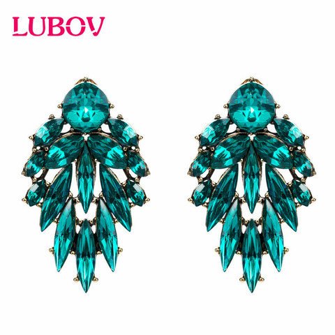 LUBOV Elegant Tree Shape Acrylic Opal Stone Stud Earrings Statement Women Piercing Earrings 2022 New Trendy Jewelry Gift ► Photo 1/6