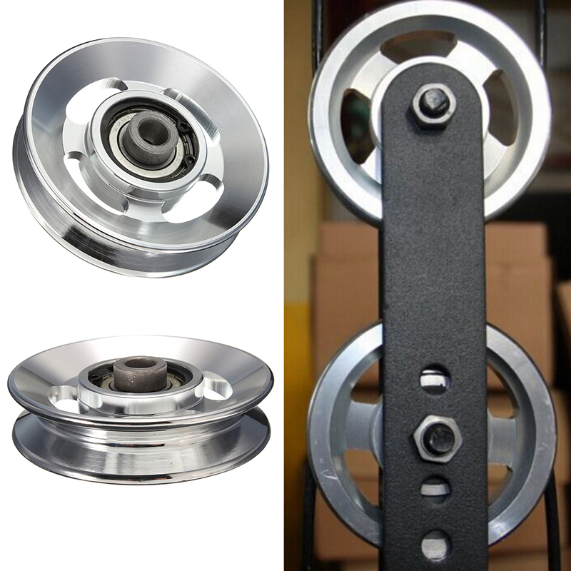 Aluminum Bearing Pulley Wheel Gym Fitness Training Equipment Camping Pulleys 