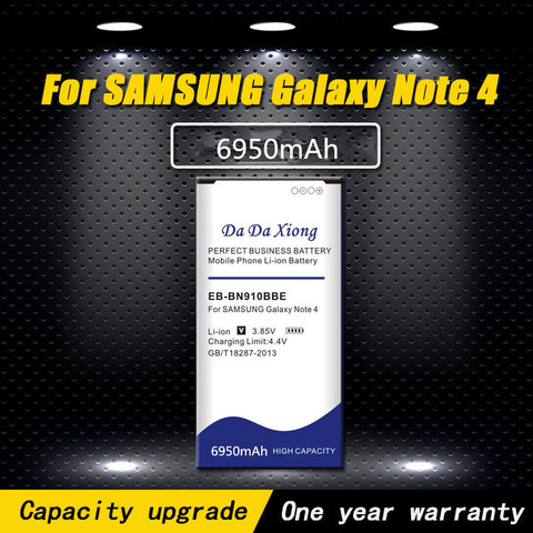 New 6950mAh EB-BN910BBE Battery for Samsung Galaxy Note 4 Note4 N910H N910U N910A N910C N910F N910W N910FQ N910X N910V N910P ► Photo 1/6