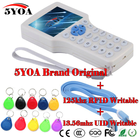 English 10 frequency RFID Copier ID IC Reader Writer copy M1 13.56MHZ  encrypted Duplicator Programmer USB NFC UID Tag Key Card - Price history &  Review, AliExpress Seller - 5YOA Solution Store