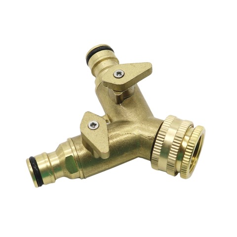Irrigation Brass 2-ways Valves Y Hose Connector Female thread Valves agriculture Garden  Plumbing Fittings 1 Pcs ► Photo 1/6