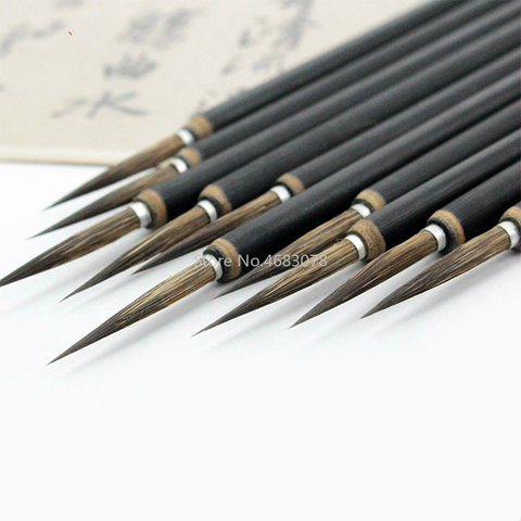 3pcs/set Copper head Hook Line Fine Paint Brush Chinese Calligraphy Brush Pen Paint Brush Art Stationary Oil Painting Brush ► Photo 1/4