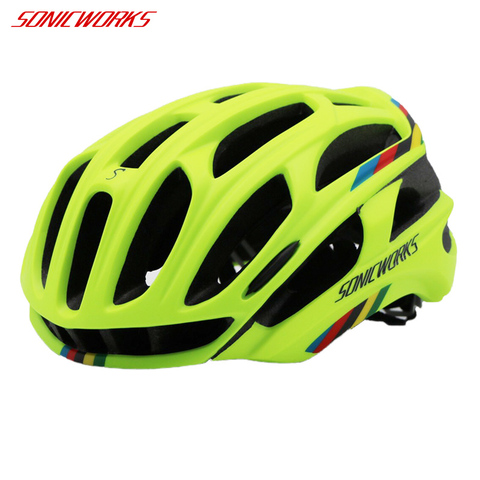 SONICWORKS Bicycle Helmet Cover With LED Lights MTB Mountain Road Cycling Bike Helmets Men Women Capaceta Da Bicicleta SW0002 ► Photo 1/6