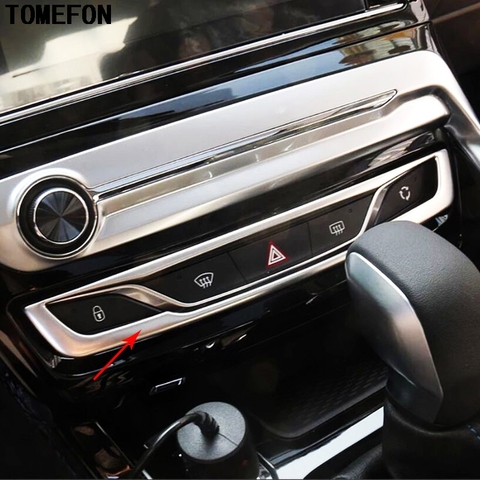 For Peugeot 308 2016 2017 Stainless Steel Central Control Button Decorative Frame Fault Lights Demister Button Trim Car Styling ► Photo 1/5