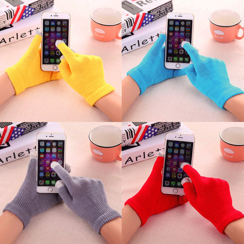 New Magic Touch Screen Gloves Smartphone Texting Stretch Adult One Size Winter Warmer Knit hot ► Photo 1/6