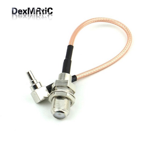CRC9 to F pigtail cable 15cm F type female jack to CRC9 male right angle 90-degree for huawei modem ► Photo 1/2