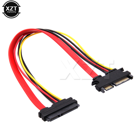 Newest 30cm 22Pin SATA Cable Male to Female 7+15 Pin Serial ATA SATA Data Power Combo Extension Cable Connector Conterver ► Photo 1/4