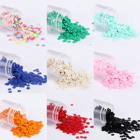 2000Pcs/Pack 4mm Solid Colors Sequin Flat Round PVC Loose Sequins Paillettes Sewing Craft,Women Cloth Embroidery Accessories ► Photo 1/6