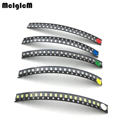 MCIGICM Blue yellow green red white 1206 SMD LED diodes light leds ► Photo 1/4