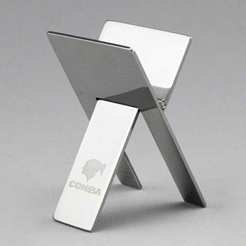 Cohiba  Stainless steel Cigar Ashtray Holder  High Quality  rack Practical Gadgets Silver Foldable Cigar stand tray ► Photo 1/5