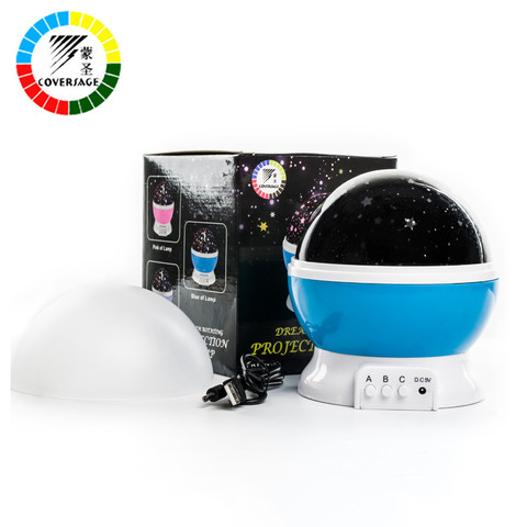 Coversage Rotating Night Light Projector Spin Starry Sky Star Master Children Kids Baby Sleep Romantic Led USB Lamp Projection ► Photo 1/6