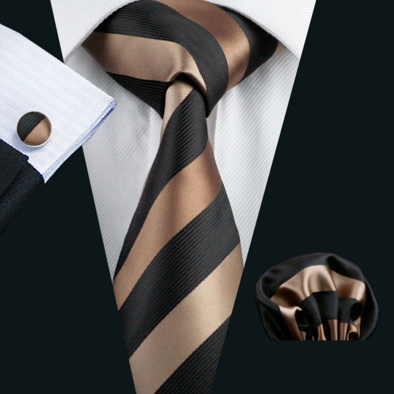 Adult Classic Jacquard Woven Striped Necktie Men/'s Tie Party Wedding Tie