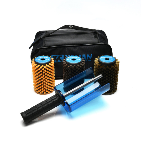 XCMAN Ski Roto Brush Kit Roto Brush Controller Handle  with all 3 Brushes: Nylon, Horsehair, Brass/Cork ► Photo 1/6