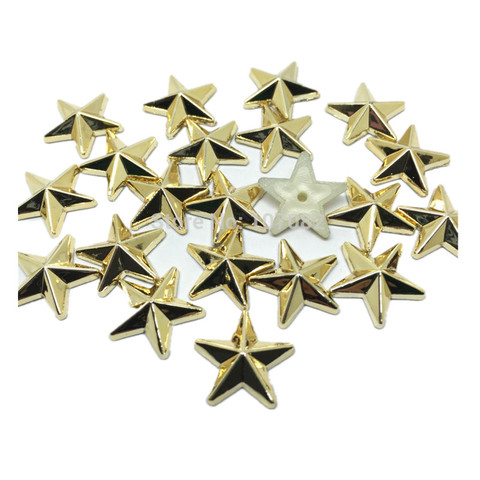 100pcs 15MM Gold Star Shiny Metallic Flatbacks Resin Cabochons Christmas DIY Crafts Embellishments Scrapbooking Cardmaking ► Photo 1/2