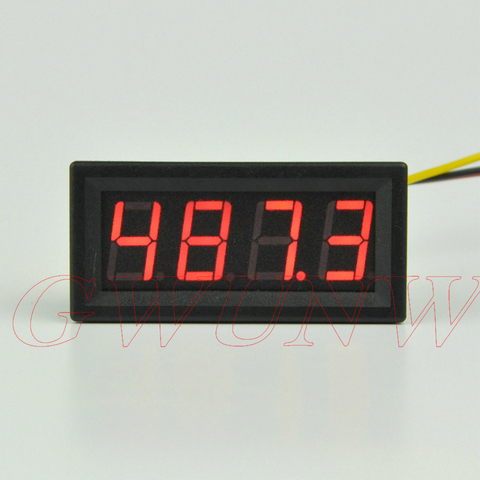 GWUNW BY456V  DC 0-500.0V (500V) 4 bit  Voltage Tester Meter digital voltmeter  Panel Meter  red blue green  0.56 inch ► Photo 1/1