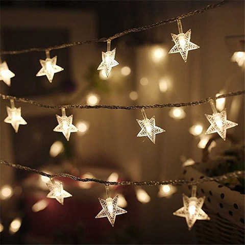 10/20/40/50 LED Star Light String Twinkle Garlands Battery Powered Christmas Lamp Holiday Party Wedding Decorative Fairy Lights ► Photo 1/6