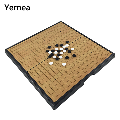 Yernea Foldable Chess Magnetic Game of Go Board Game Chess Set Pieces Full Set Plastic 38*38 *2.8CM Size entertainment Gift ► Photo 1/6