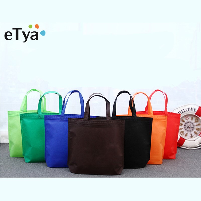 Eco Convenient Reusable Shopping Bags Tote Handbags Travel Foldable Solid Bags