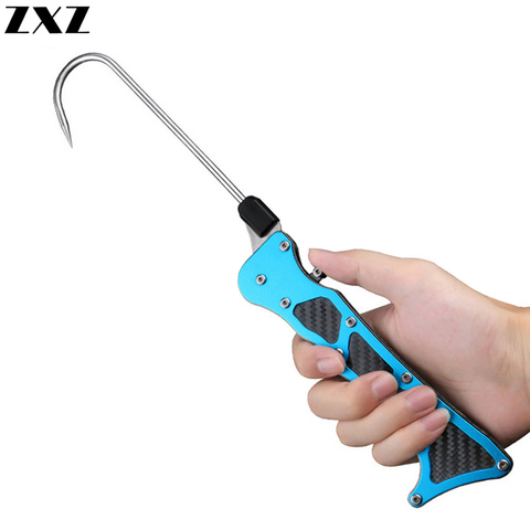 Foldable Outdoor Fish Grip Portable Telescopic Sea Fishing Gaff Stainless Steel Lip Spear Hook Gripper Tackle Accessory Tools T4 ► Photo 1/6
