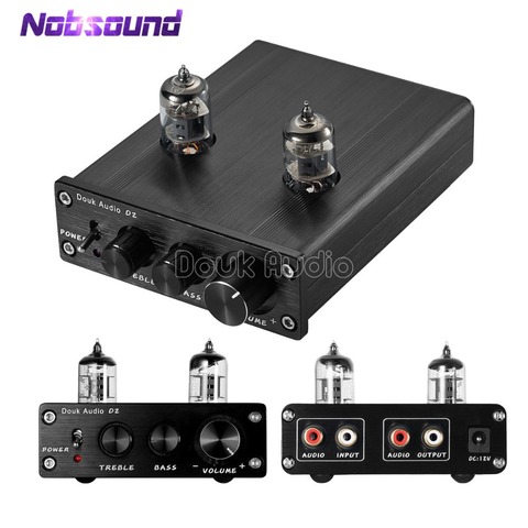 Nobsound HiFi 6J2 Vacuum Tube Preamp Stereo Tube Preamplifier  Digital With Treble&Bass Tone Control ► Photo 1/6