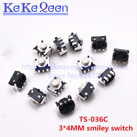 100pcs 3*4 MM TS-036C Smile Touch Button Micro Switch 3x4 Tactile Tact Tablet Interrupteur Tablette For Cellphone Sound Keyboard ► Photo 1/4