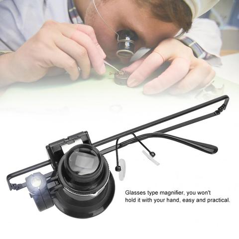 Professional 20X Glasses Type Jewelry Eye Magnifier Tool Magnifying Glass Loupe Lens Watch Repair Accessory Tool for Watchmakers ► Photo 1/6