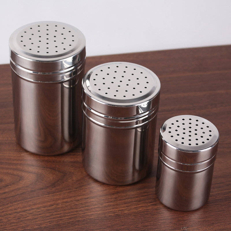 Stainless Steel Seasoning Spice Shaker Bottle Jar BBQ Salt Pepper Condiment Box