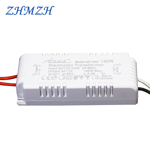 Dimmable 120W 160W 180W 200W AC220V to AC12V Electronic Transformer For G4/G5.3 MR16 Quartz Lamp Halogen Lamp Crystal Lamp CE ► Photo 1/5