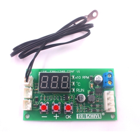 DC 11-55v 5A 2 3 4 wire PWM Motor Fan Blower Speed Controller governor temperature control Support EC EBM Fan ► Photo 1/5
