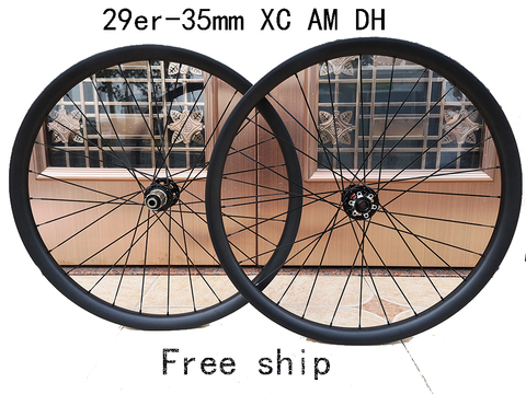 29er tubeless width 35mm mtb carbon disc wheelset mountain bike XC AM DH BOOST wheels mtb 29 inch carbon rim 29