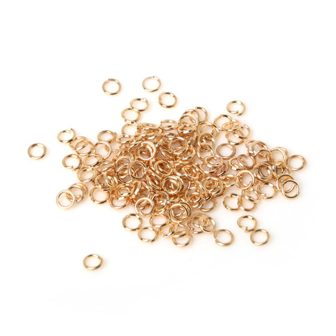 190-1100Pcs/lot 0.5x3mm/0.5x5mm/0.8x7mm Rose Gold Plated Jump Rings Single& Loop Open Split Rings for Jewelry Findings Connector ► Photo 1/3