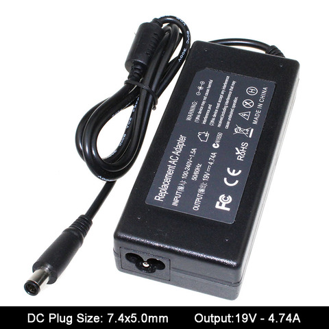19V 4.74A 7.4x5.0mm Notebook Adapter Power Supply For HP 63955-001 609940-001 PPP012H-S Pavilion Dv4 Dv5 G4 G6 G7 AC Charger ► Photo 1/5