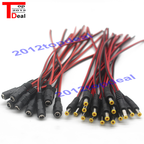 10 pcs 5.5 * 2.1mm Male DC Power Plug CCTV Cable Connector PSU 12 V CABLE Jack ► Photo 1/3