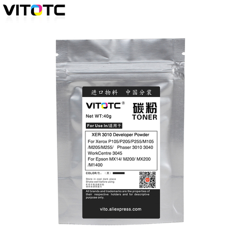 Compatible developer powder for Xerox Phaser 3010 3040 WorkCentre 3045 Fuji-Xerox Docuprint P105 P205 P255 M105 M205 M255 toner ► Photo 1/1