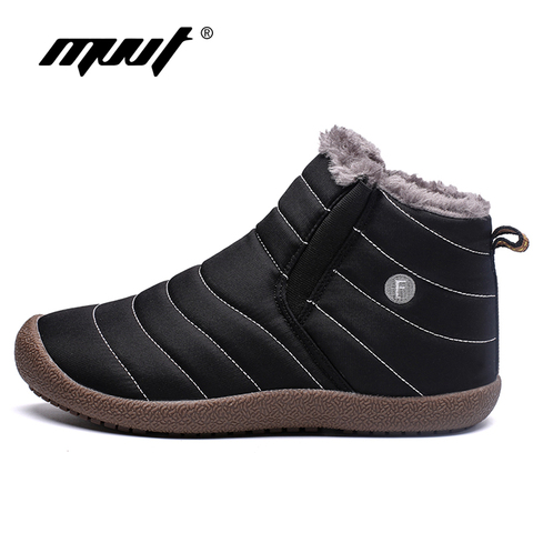 MVVT Plus Size Men Winter boots Unisex Quality Snow Boots For Men Waterproof Winter Shoes Men's Ankle Boots With Fur Men Shoes ► Photo 1/6