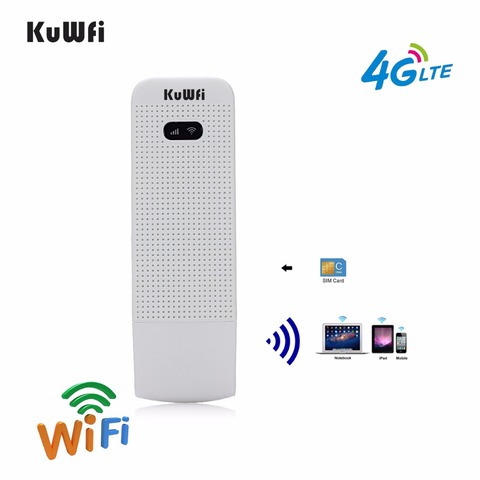 KuWFi 4G LTE Modem 3G/4G Dongle Mini Pocket Mobile Wifi Hotspots Unlocked Travel Car-Wifi Router With Sim Card Slot - Price history & Review | Seller - KuWFi Official Store